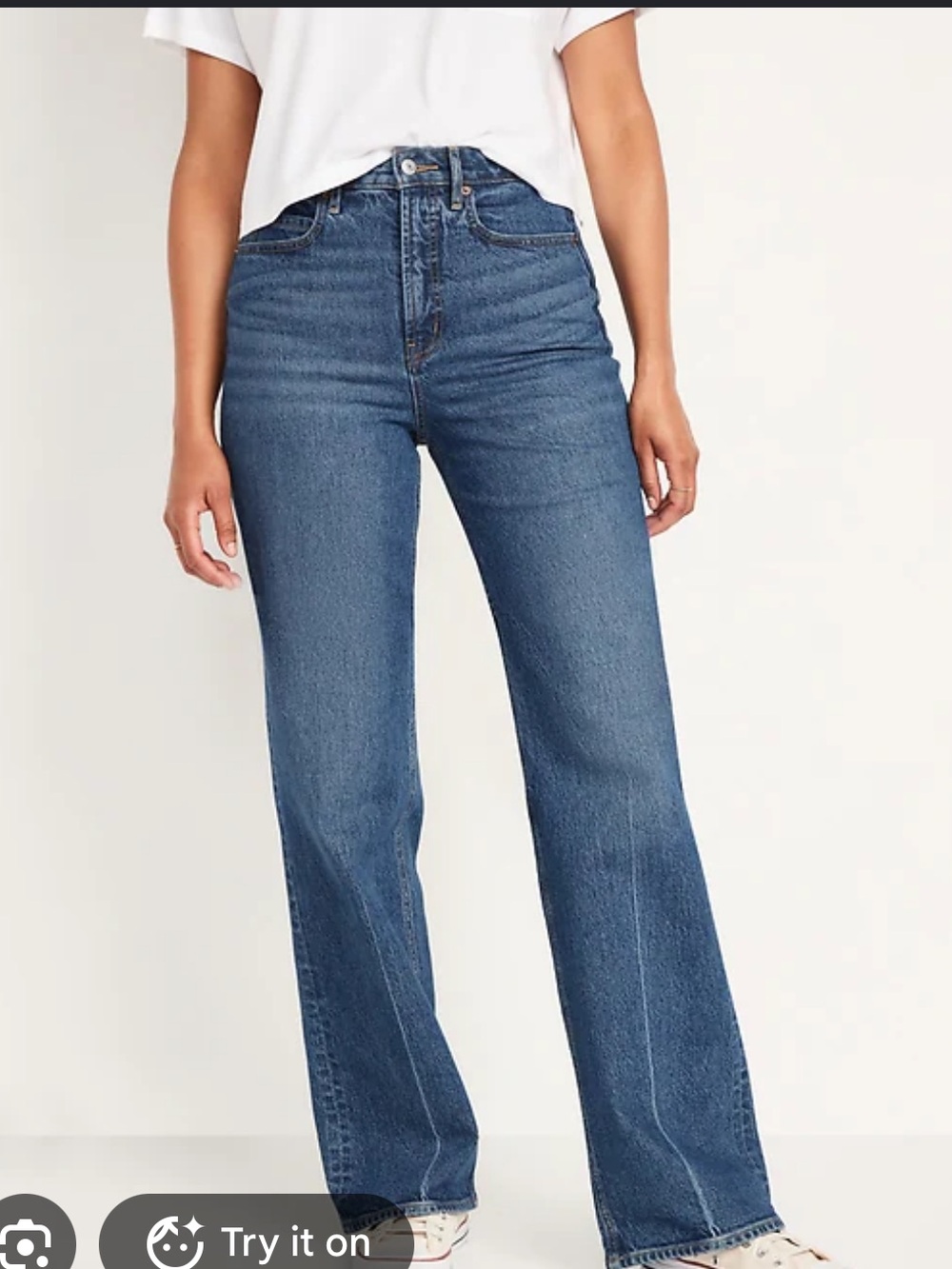 Old Navy Extra High-Rise Sky-Hi Wide Leg Jeans